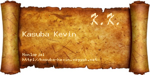 Kasuba Kevin névjegykártya